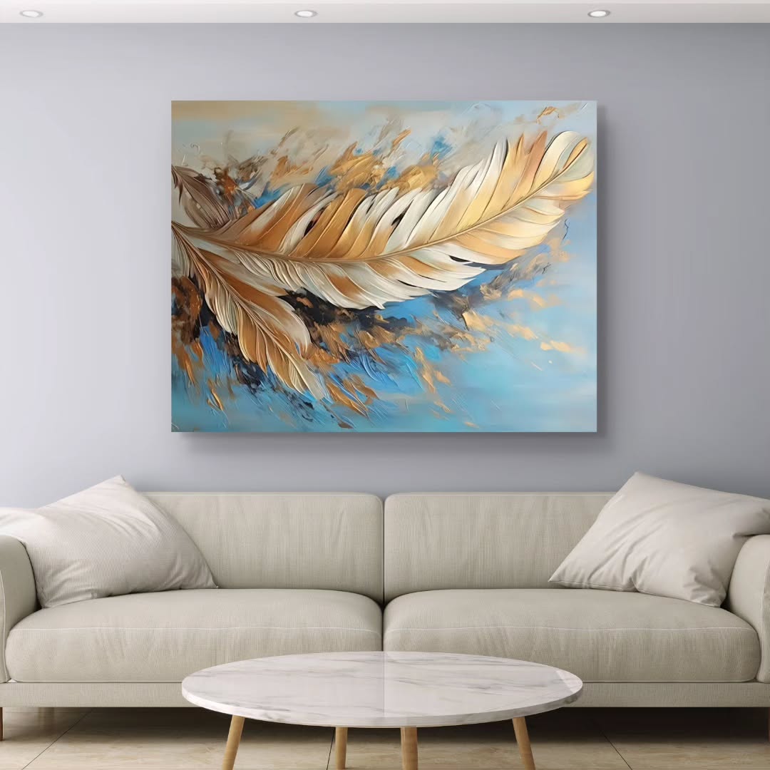 Pluma Azul y ocre - Imagen 4