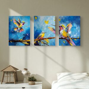 Tríptico colibríes