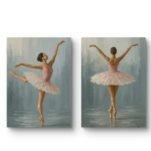 Bailarinas ballet en rosa (Diptico)